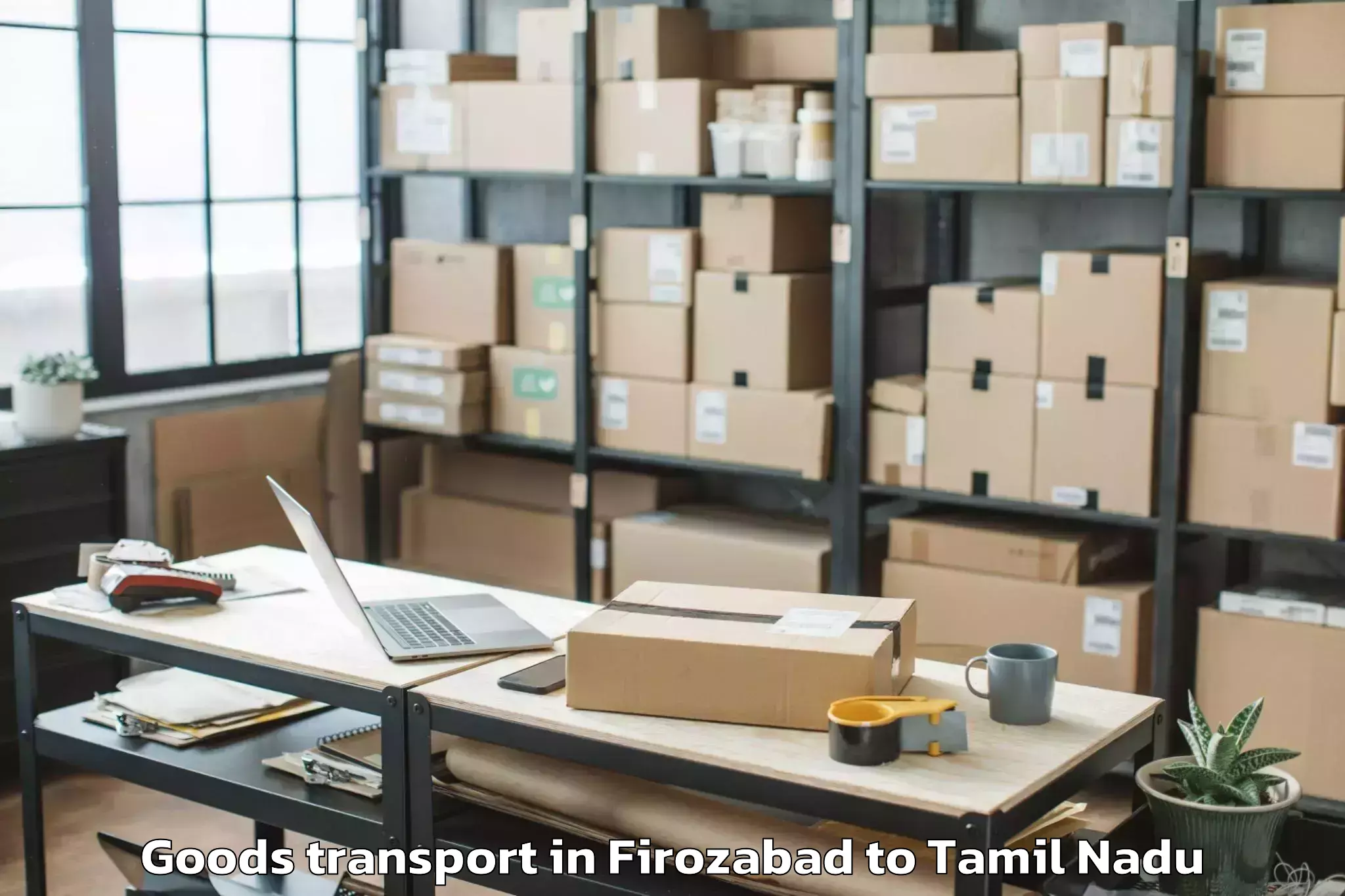 Trusted Firozabad to Alwa Tirunagari Goods Transport